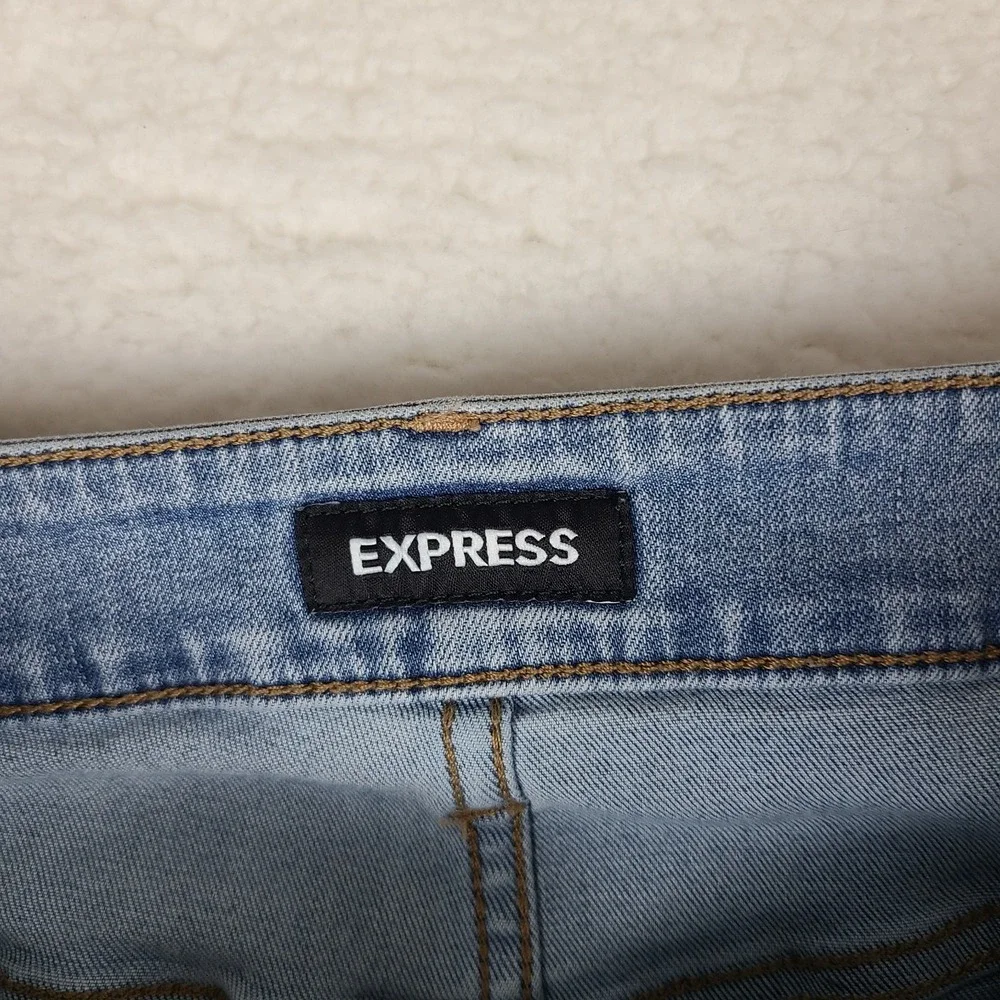 EXPRESS Jeans Mens 28x30 Blue Athletic Slim Stretch Light Wash Denim‎
